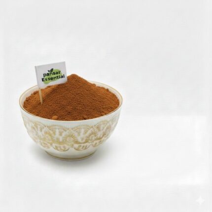 Rich Dark Brown Henna Mehndi powder in a decorative bowl for natural hair coloring - Pansar Essential.